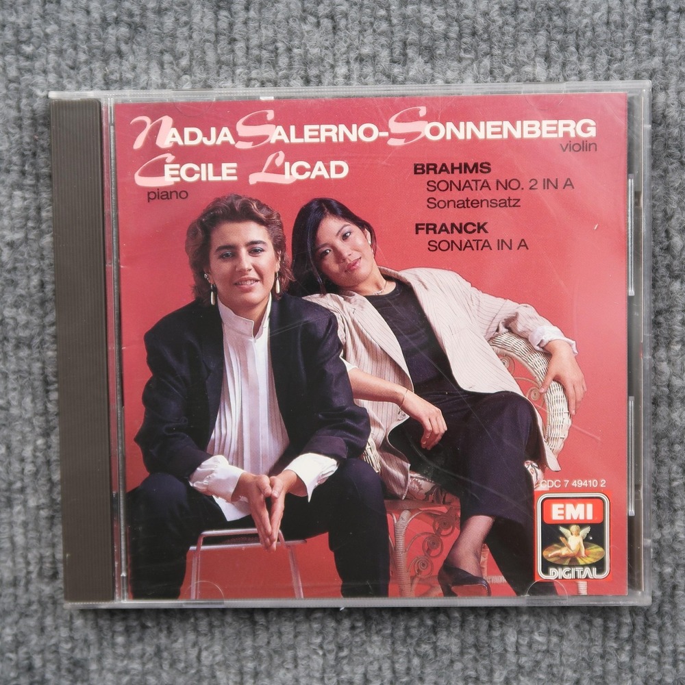 Vintage Nadja Salerno-Sonnenberg Cecile Licad CD Brahms Franck Sonatas EMI 1988